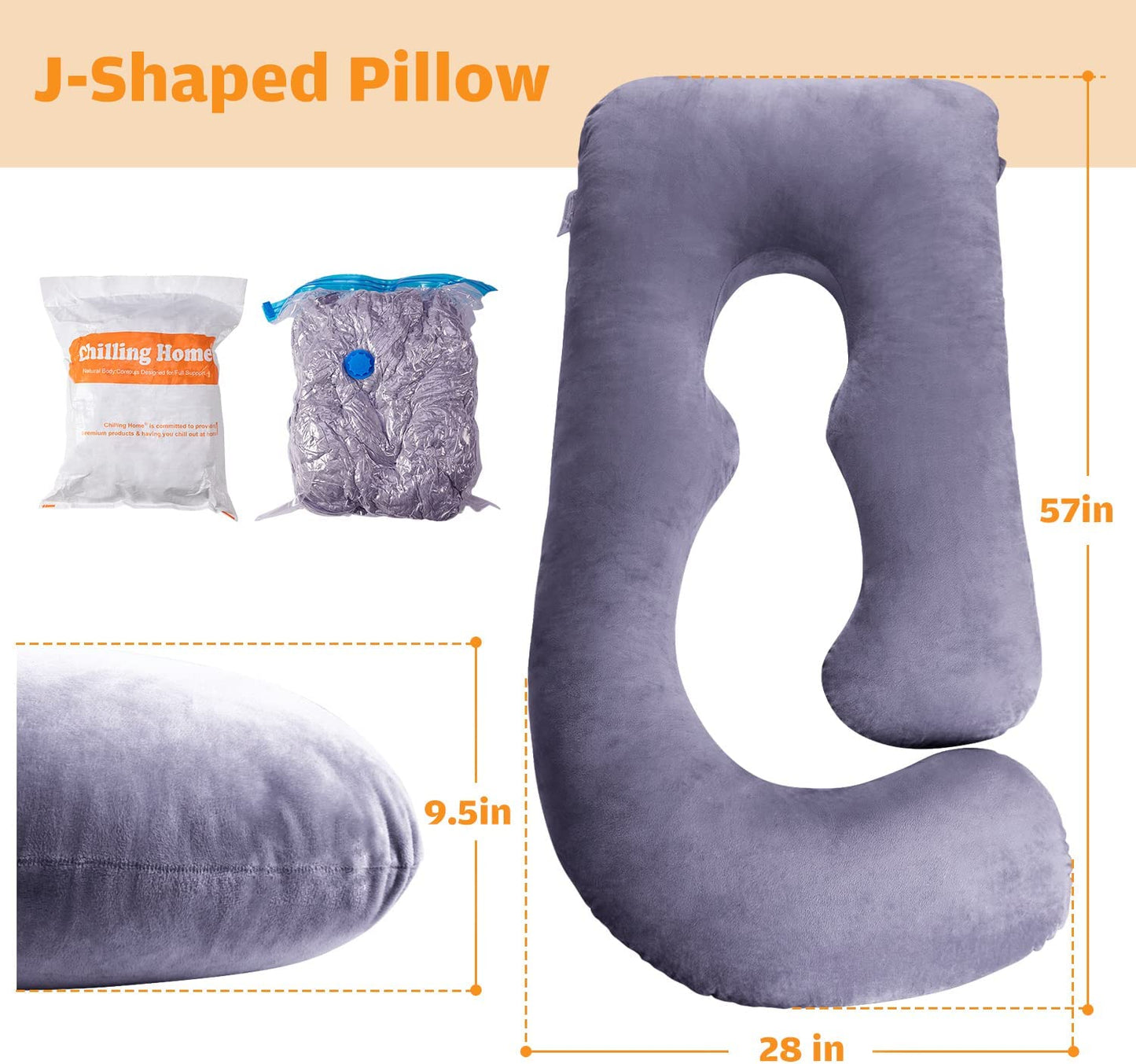 Pregnancy Pillows, U Shaped Full Body Maternity Pillow 58 Inch, Pregnant Women Must Haves Pregnancy Pillows for Sleeping with Removable Cover