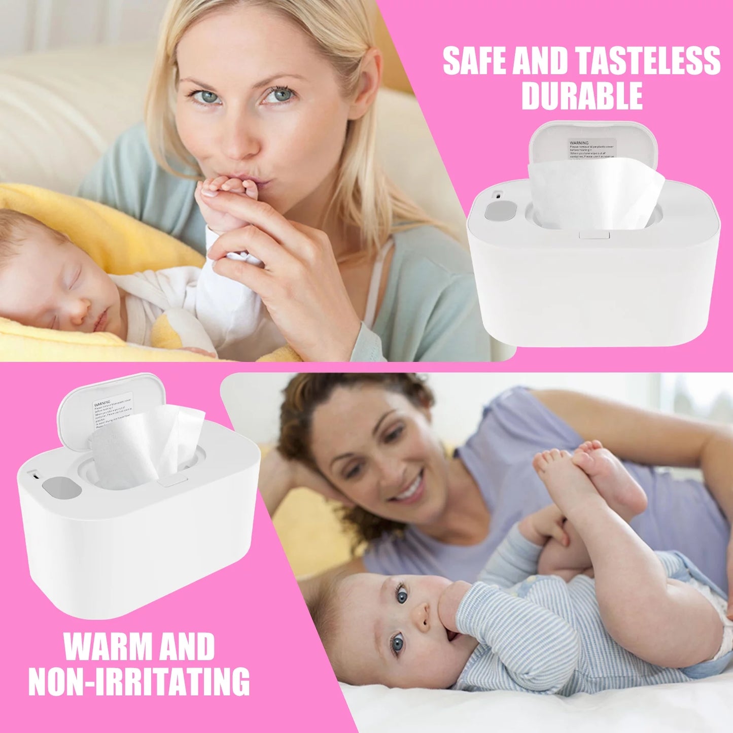 Lzvxtym Baby Wipe Warmer Thermostat Baby Wipe Heater Portable Baby Wipes Dispenser Warmer for Home