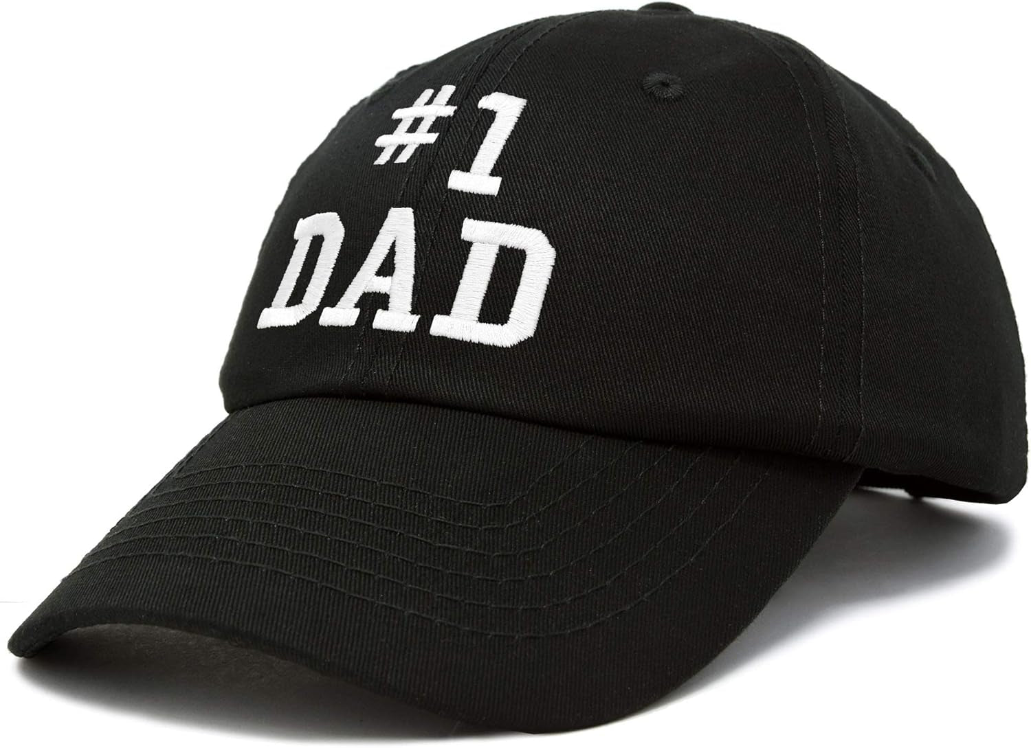 #1 Dad Hat Number One Embroidered Baseball Cap