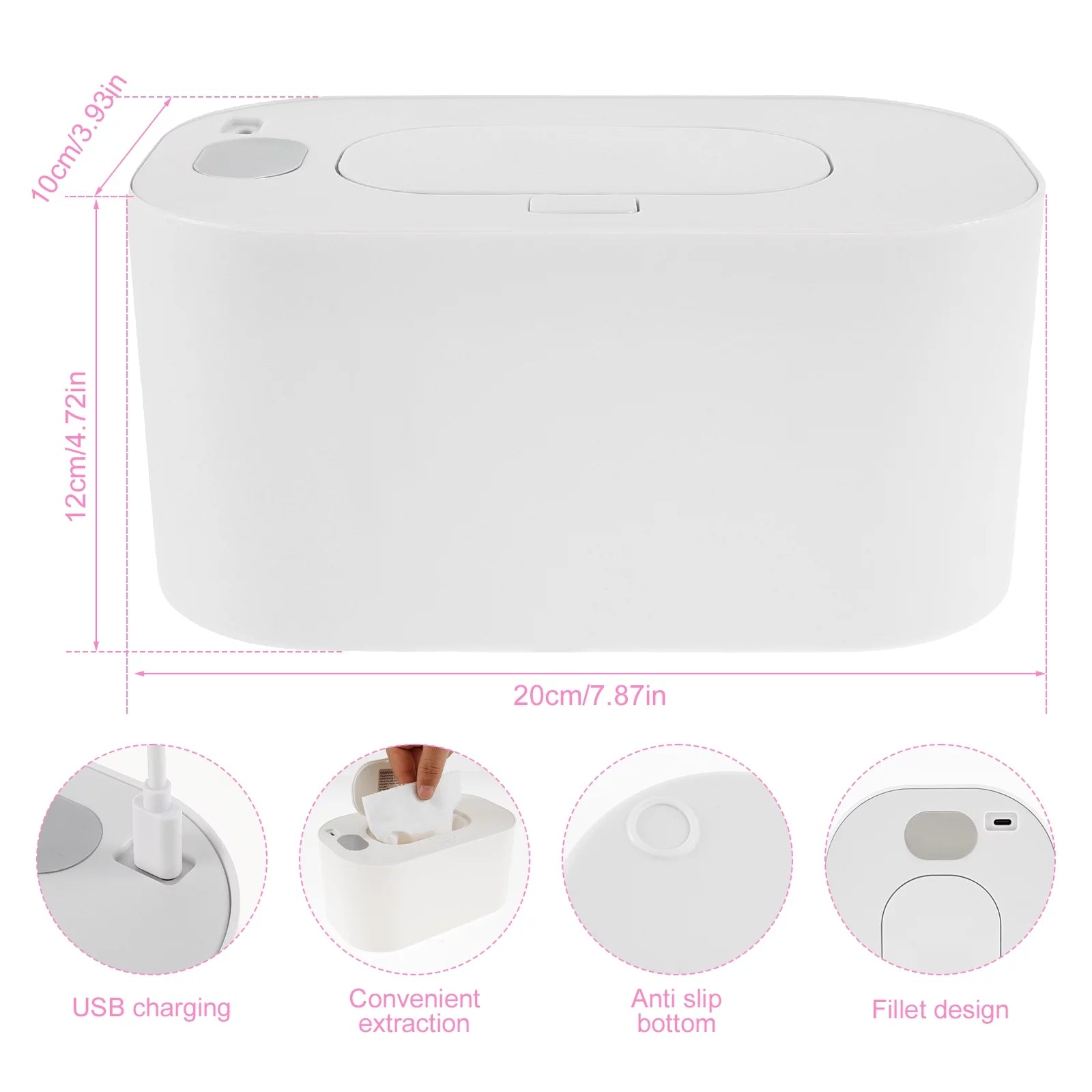 Lzvxtym Baby Wipe Warmer Thermostat Baby Wipe Heater Portable Baby Wipes Dispenser Warmer for Home