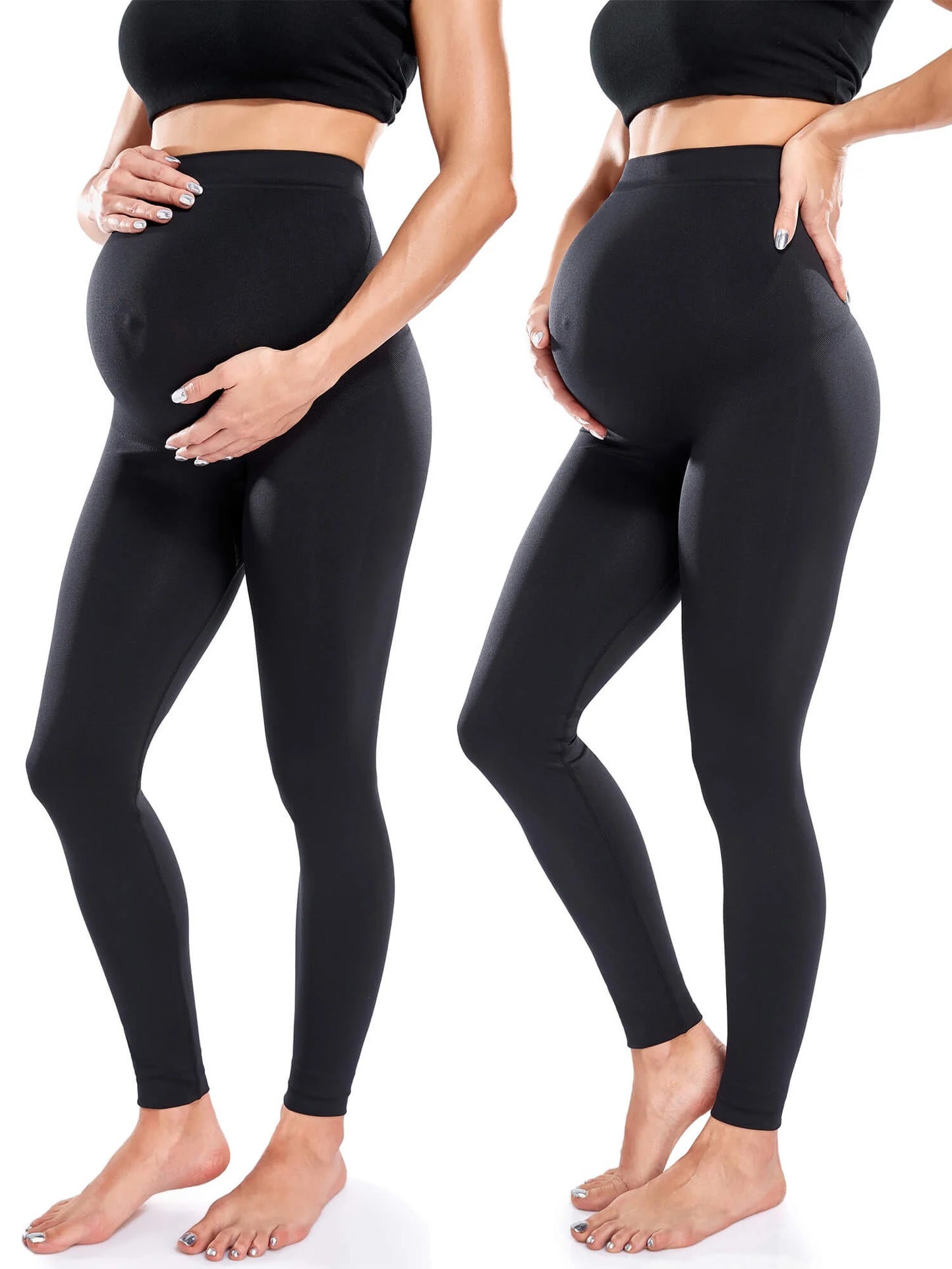 MANIFIQUE Women'S Seamless Maternity Leggings Pregnancy Yoga Pants Active Wear Workout Leggings