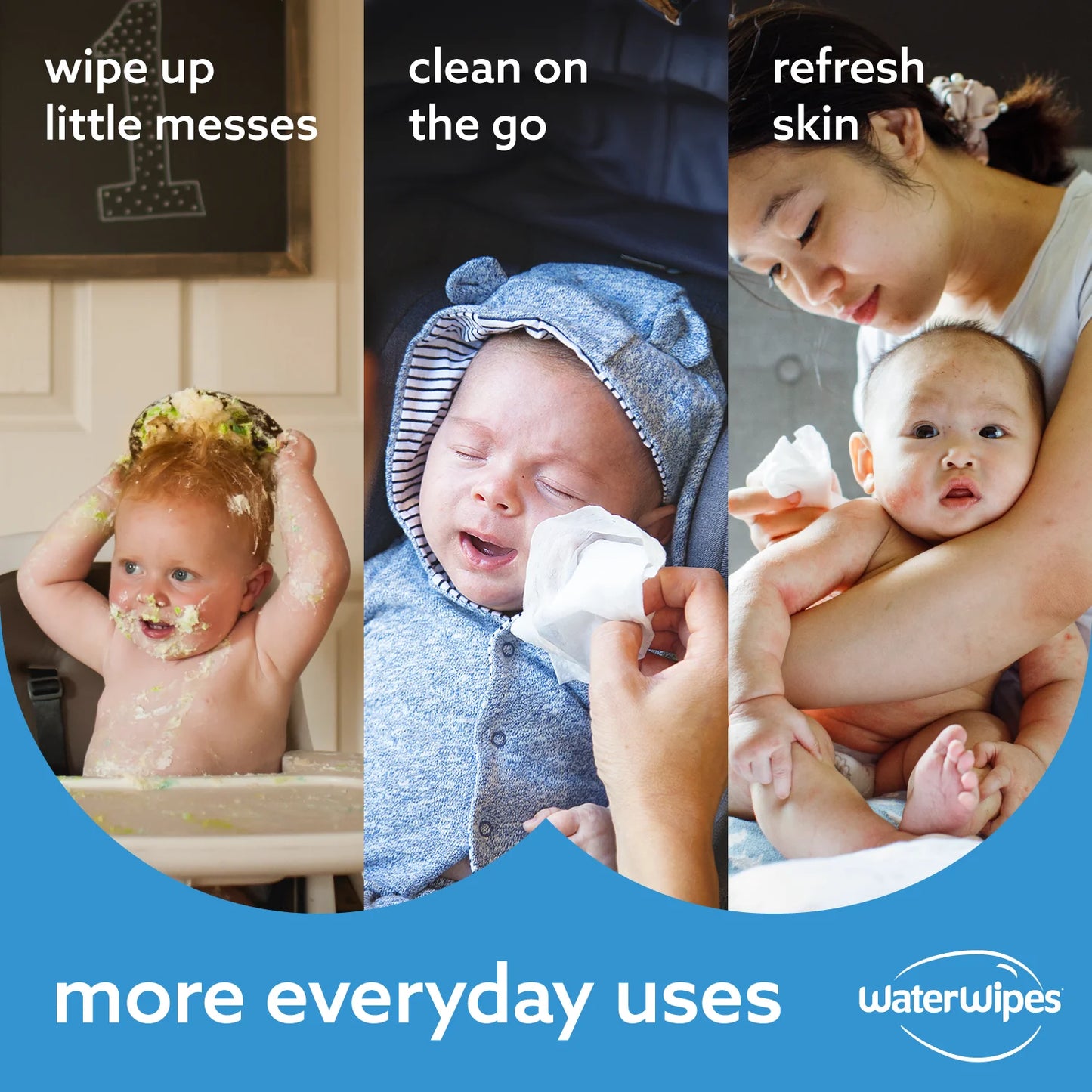 Waterwipes Original 99.9% Water Based Baby Wipes, Unscented, 9 Resealable Packs (540 Wipes) (Select for More Options)