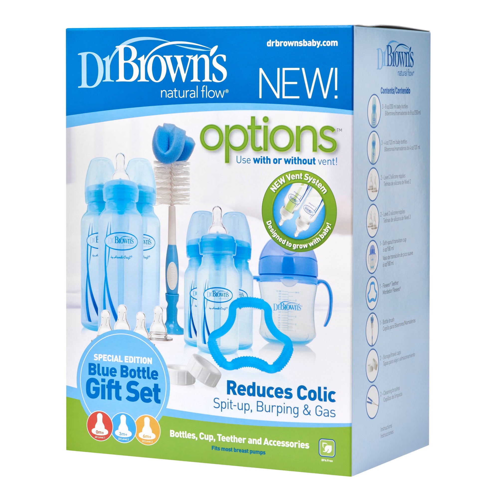 Dr. Brown'S Options Baby Bottles Gift Set, Blue