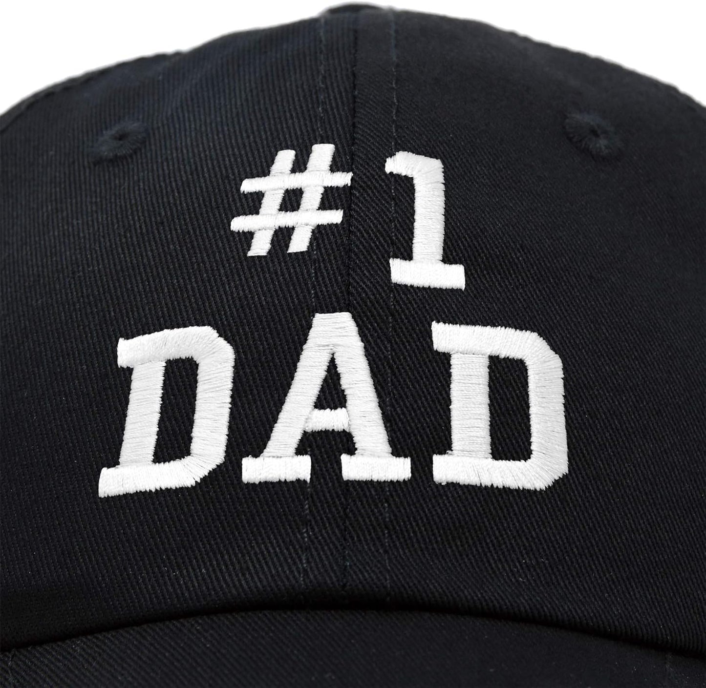 #1 Dad Hat Number One Embroidered Baseball Cap