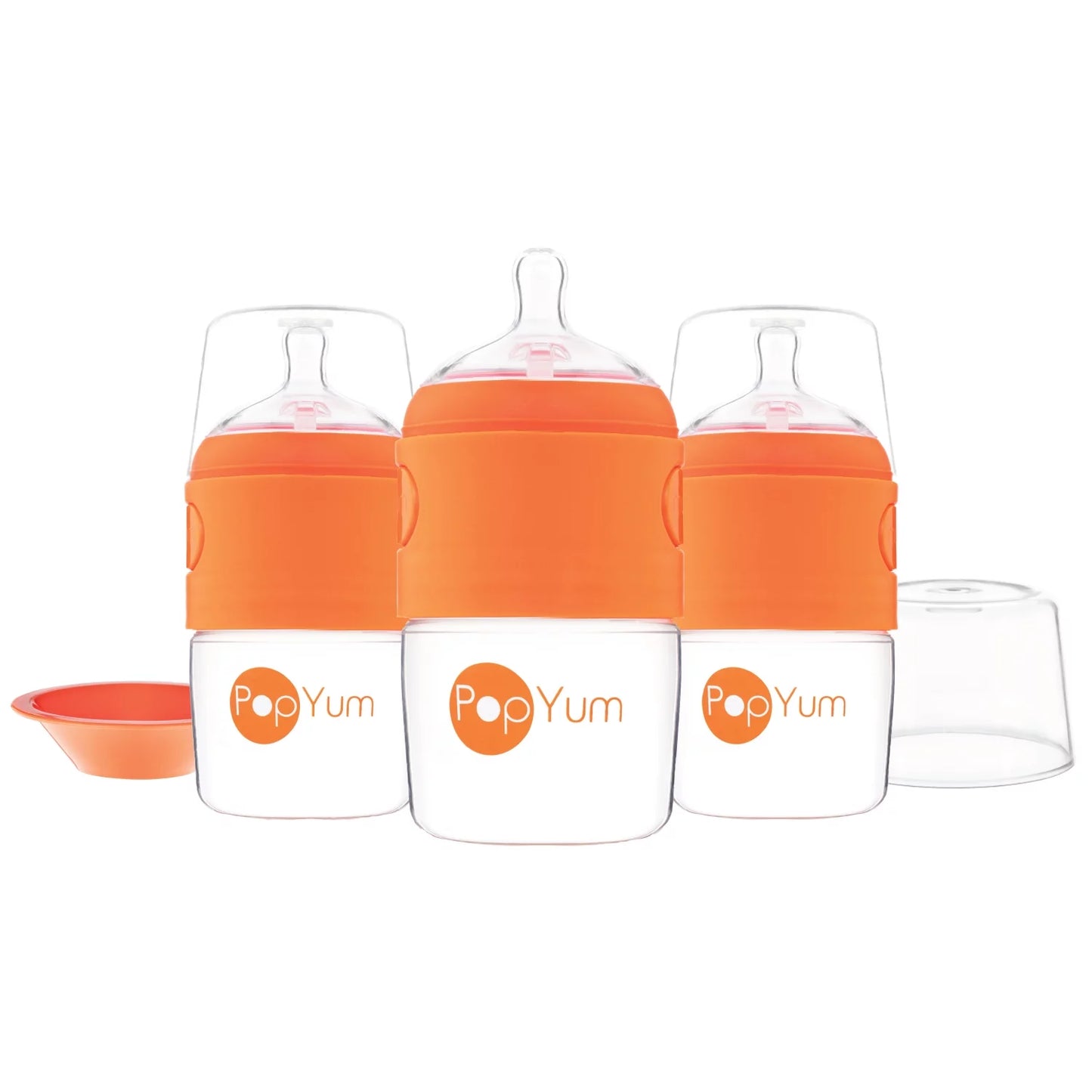 Popyum 5 Oz Anti-Colic Formula Making/Mixing/Dispenser Baby Bottles, 3-Pack