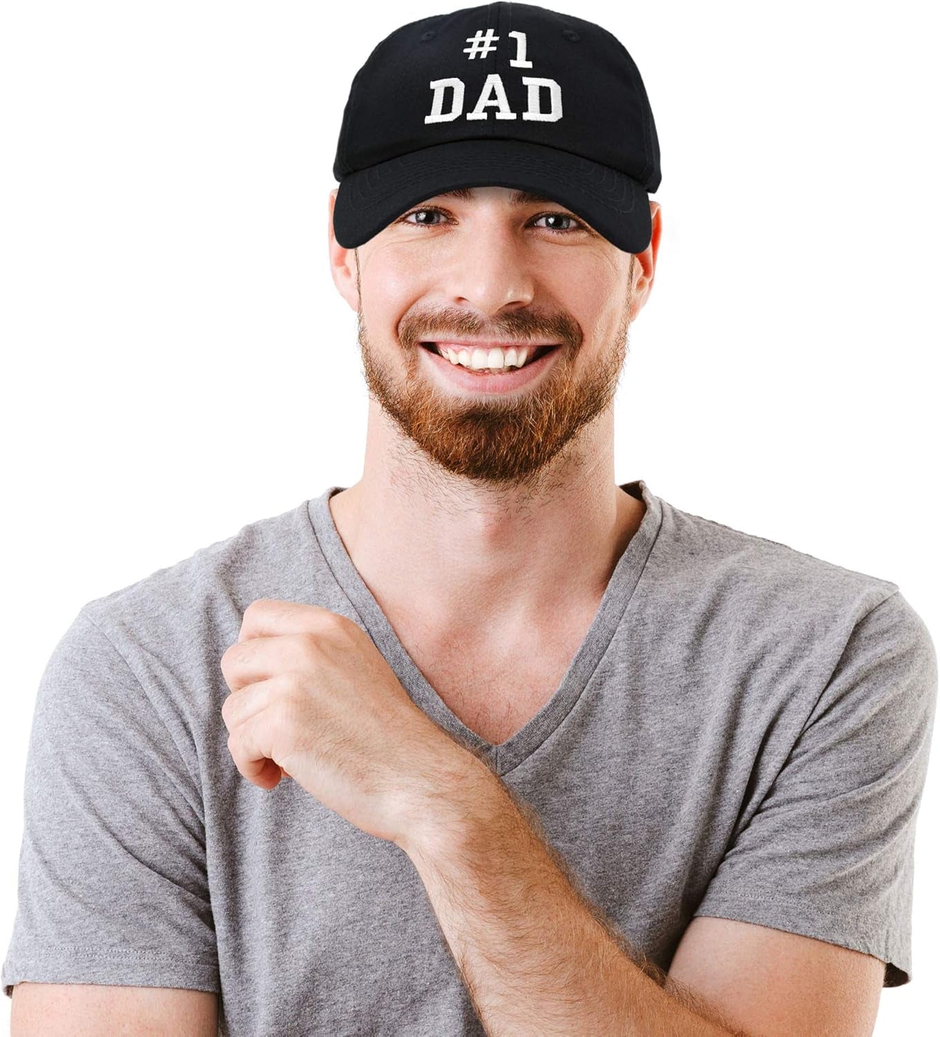 #1 Dad Hat Number One Embroidered Baseball Cap