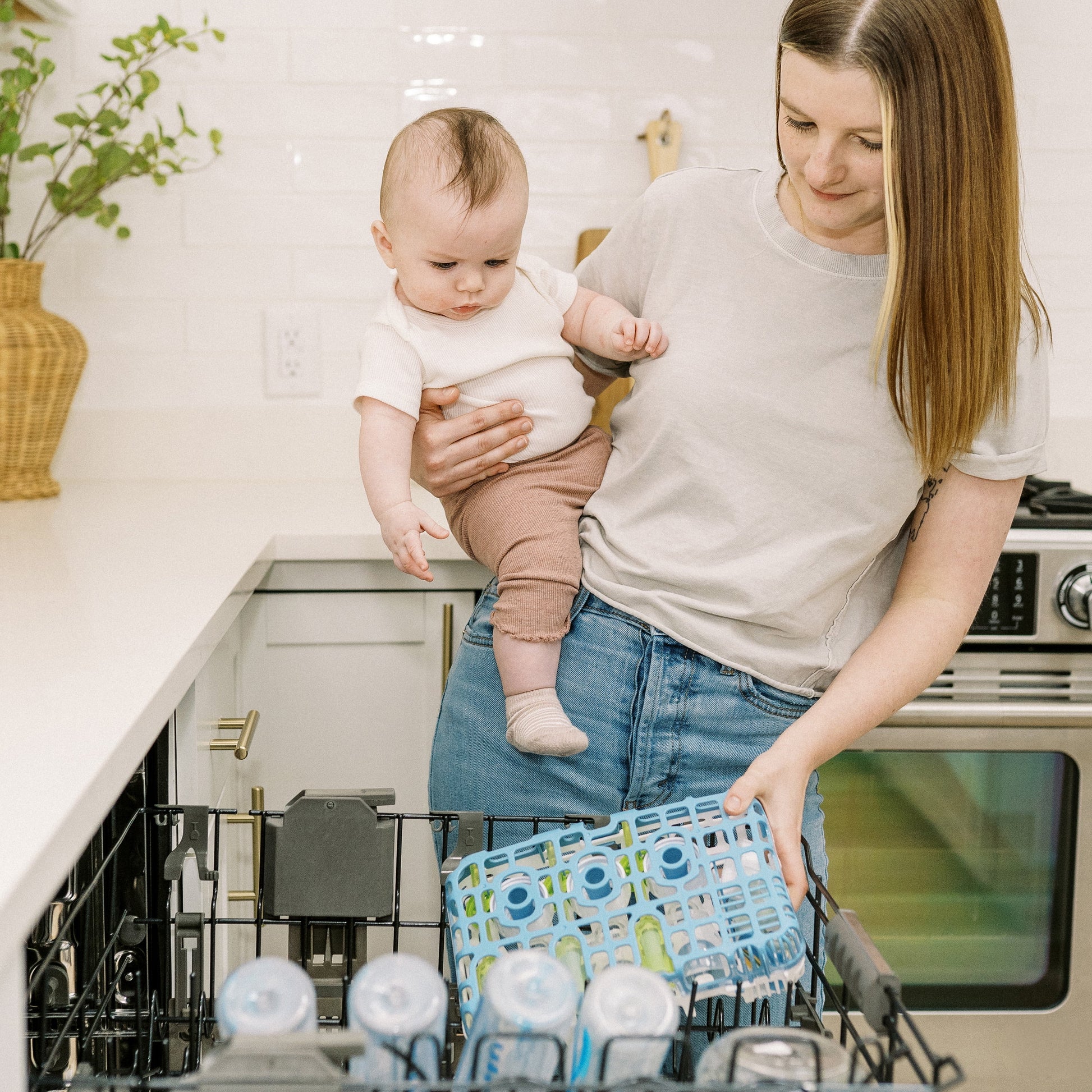 Dr. Brown'S Dishwasher Basket for Small Baby Bottle Parts, Pacifiers & Accessories, Blue, BPA Free