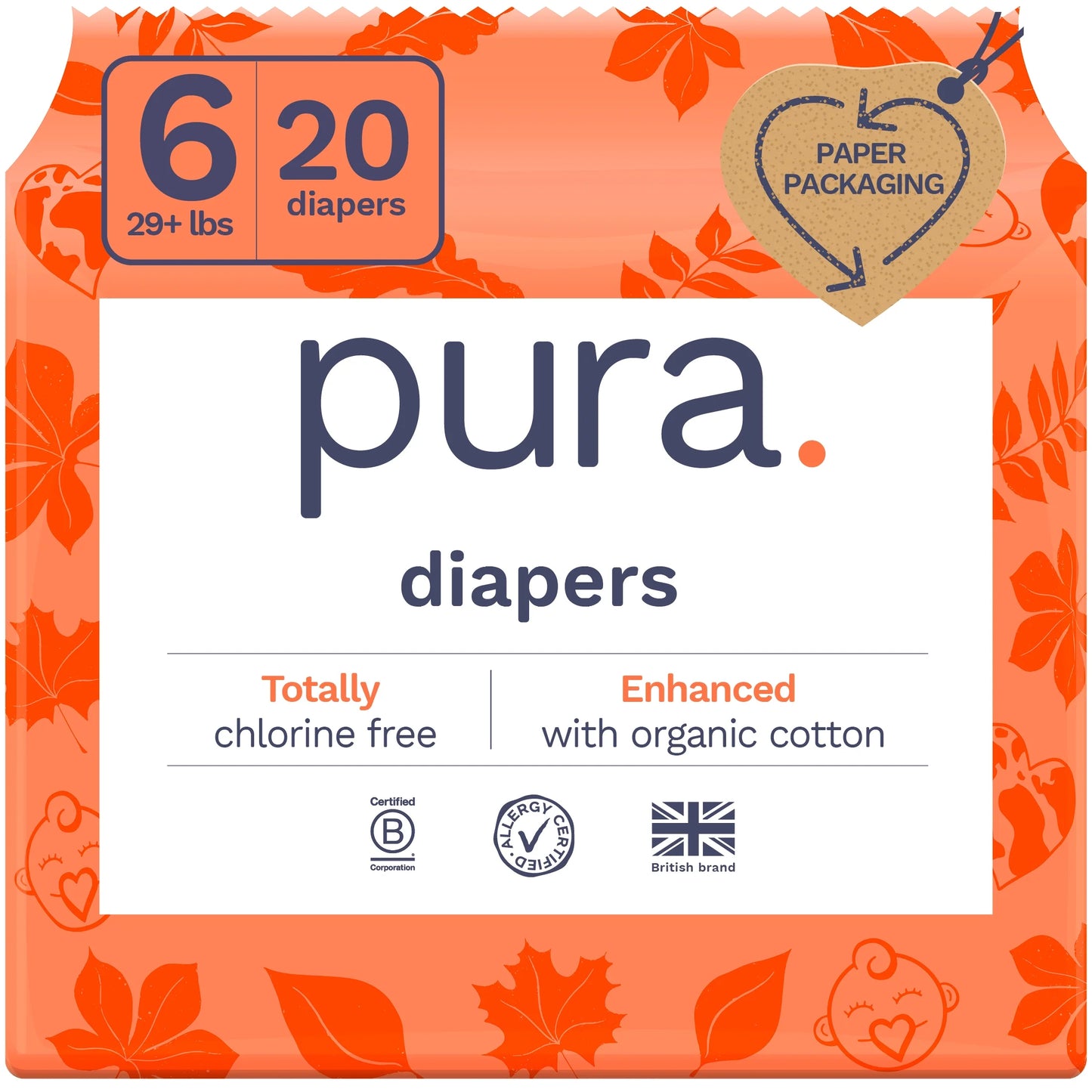 Pura Sensitive Soft Sustainable Baby Diapers Size 1, 96 Count (Choose Your Size and Count)