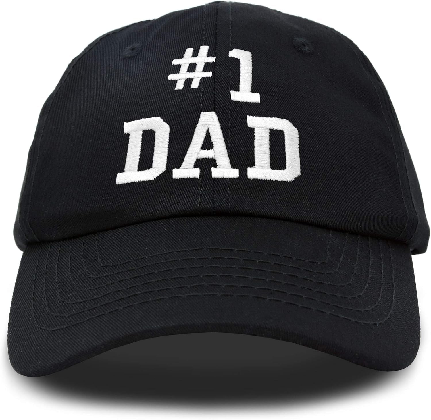 #1 Dad Hat Number One Embroidered Baseball Cap