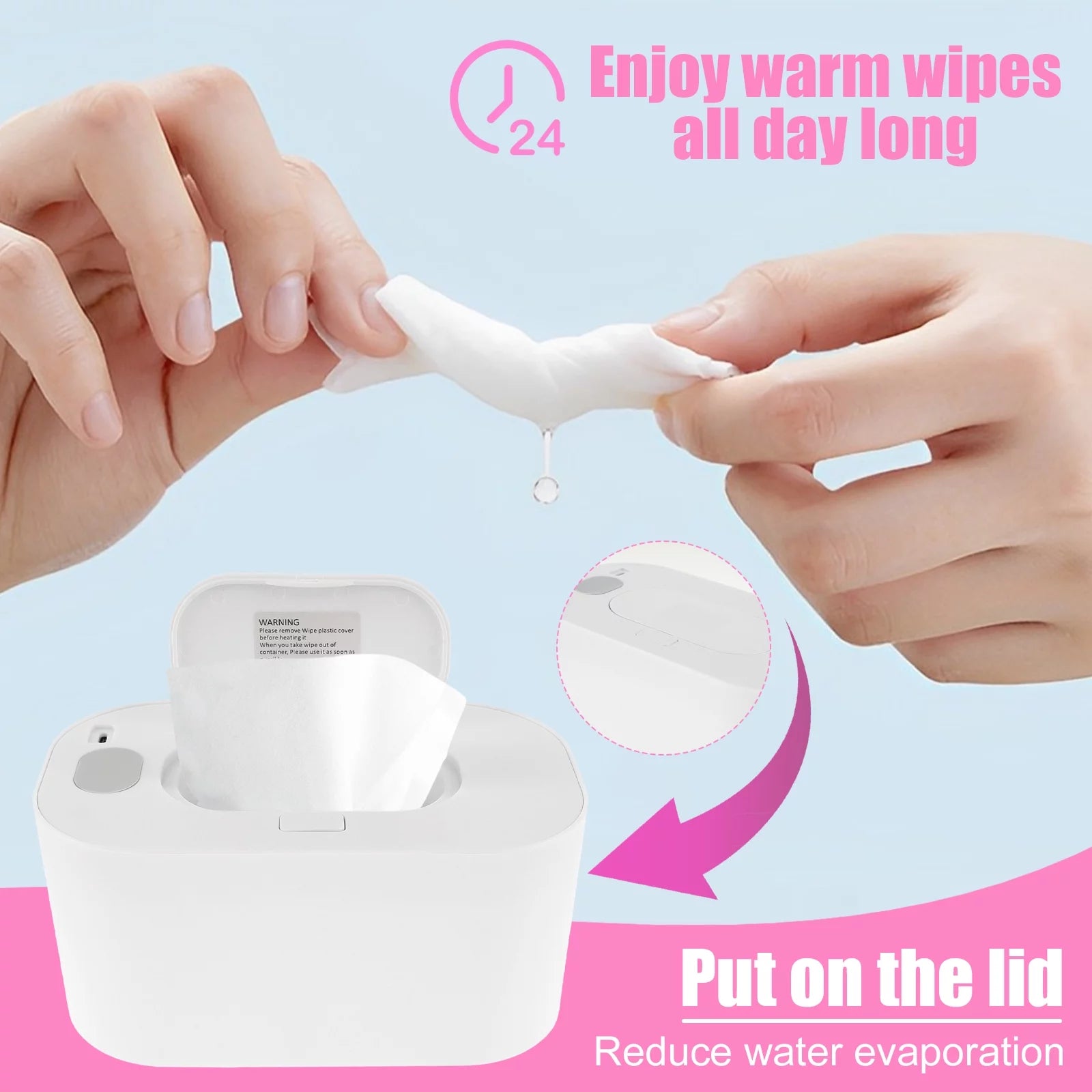 Lzvxtym Baby Wipe Warmer Thermostat Baby Wipe Heater Portable Baby Wipes Dispenser Warmer for Home