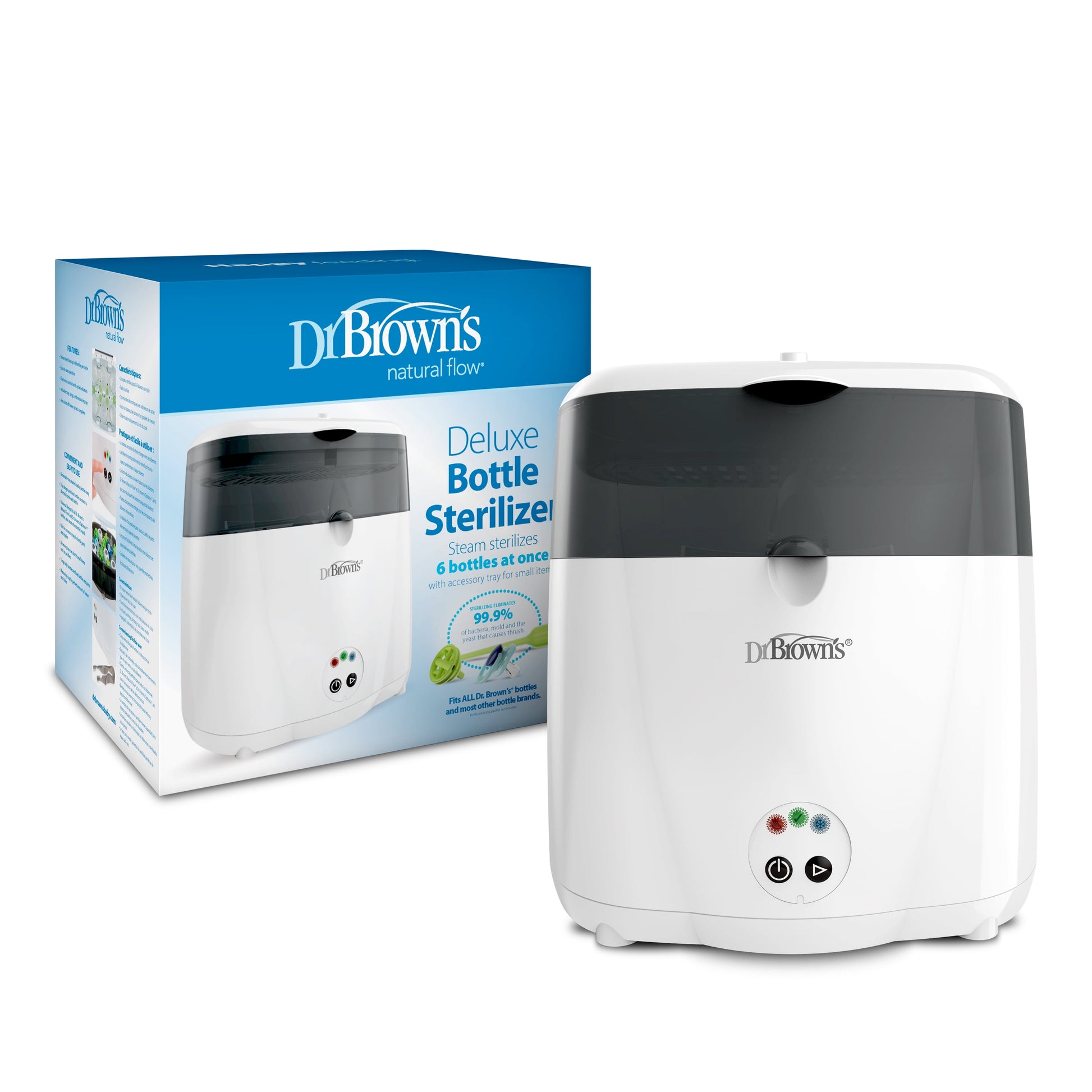 Dr. Brown'S Deluxe Electric Sterilizer for Baby Bottles, Nipples, & Other Baby Essentials, BPA Free