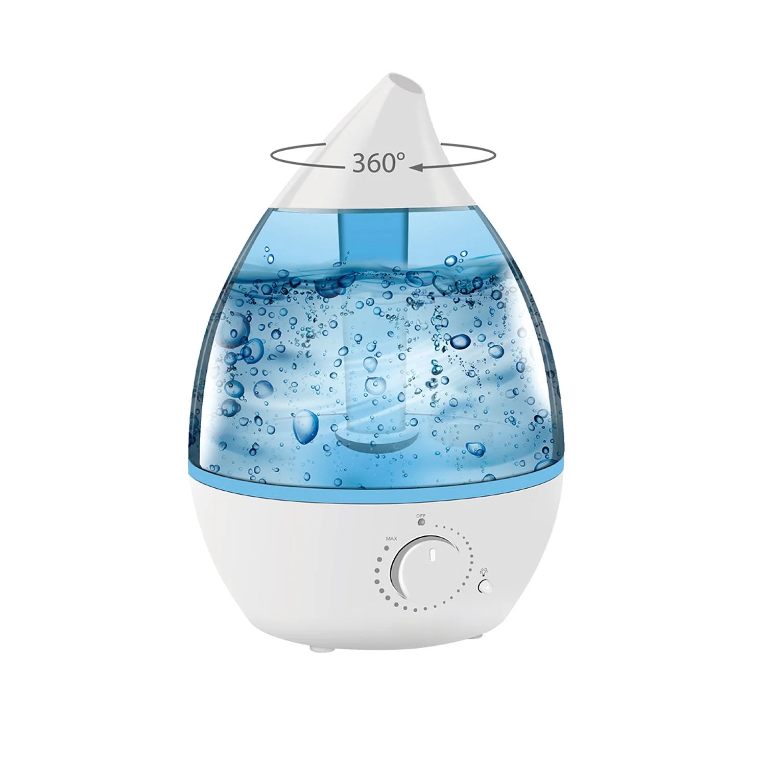 Ultrasonic Cool Mist Humidifier with Multi Colors Changing LED Night Light, Auto Shut Off, Super Silent, 360 Degrees, Aromatherapy | Blue