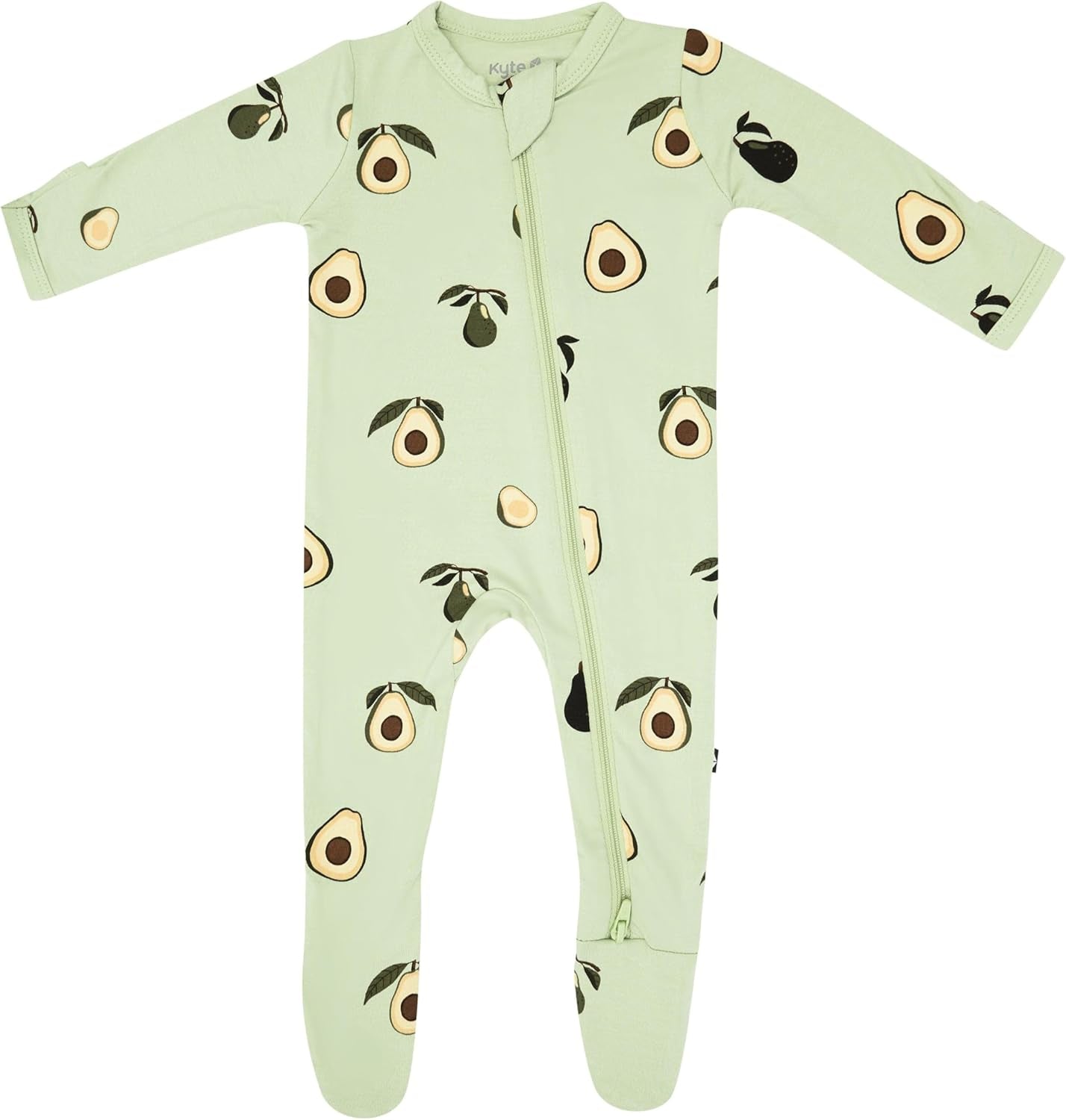 KYTE BABY Unisex Zipper Closure Footies, Rayon Made from Bamboo, 0-24 Months