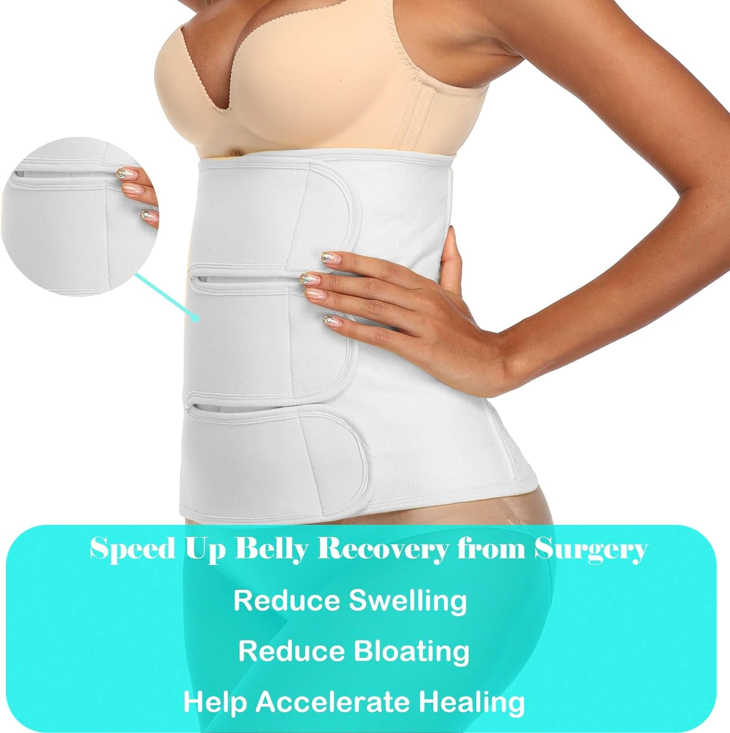 Post Belly Band Postpartum Recovery Belt Girdle Belly Binder, Cotton