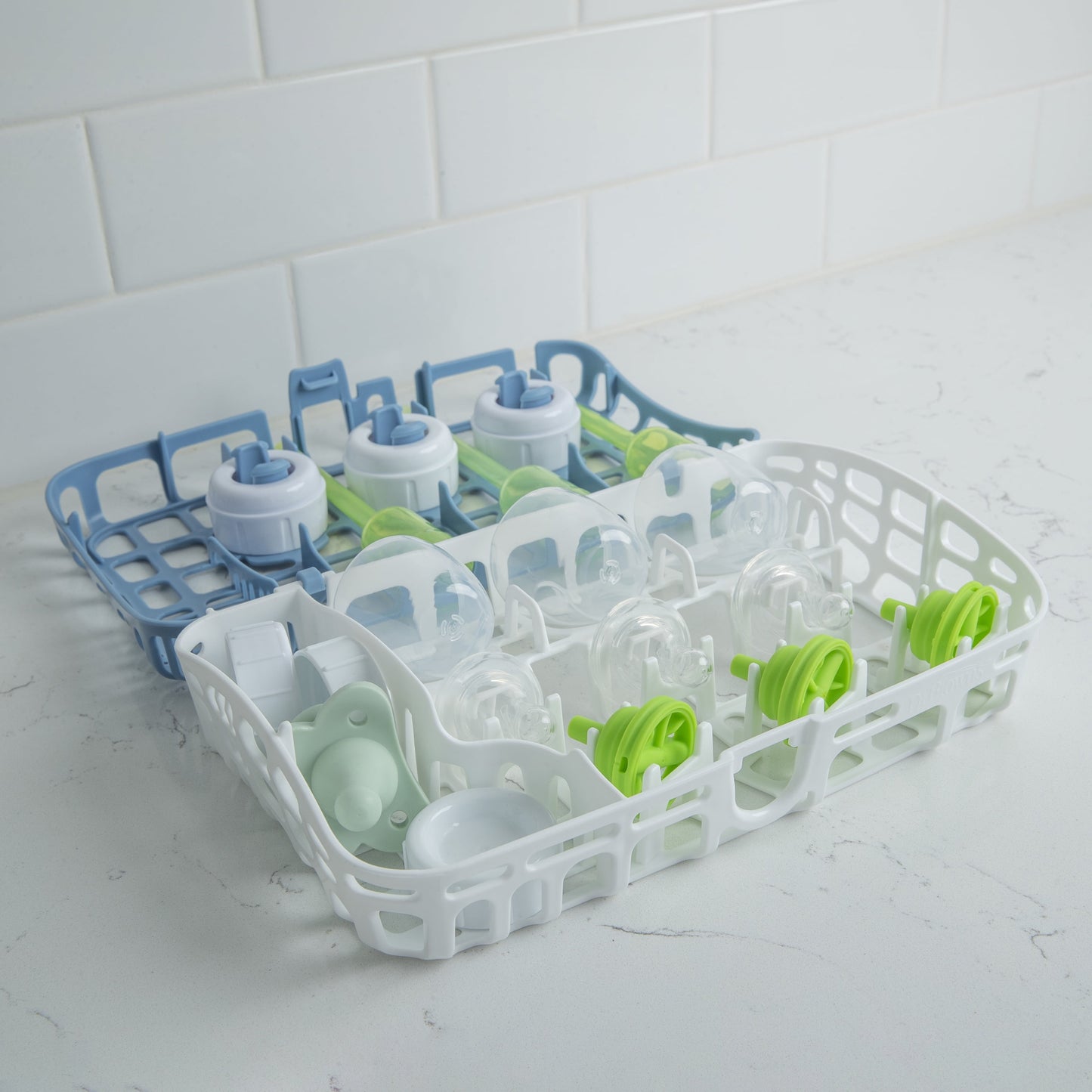 Dr. Brown'S Dishwasher Basket for Small Baby Bottle Parts, Pacifiers & Accessories, Blue, BPA Free