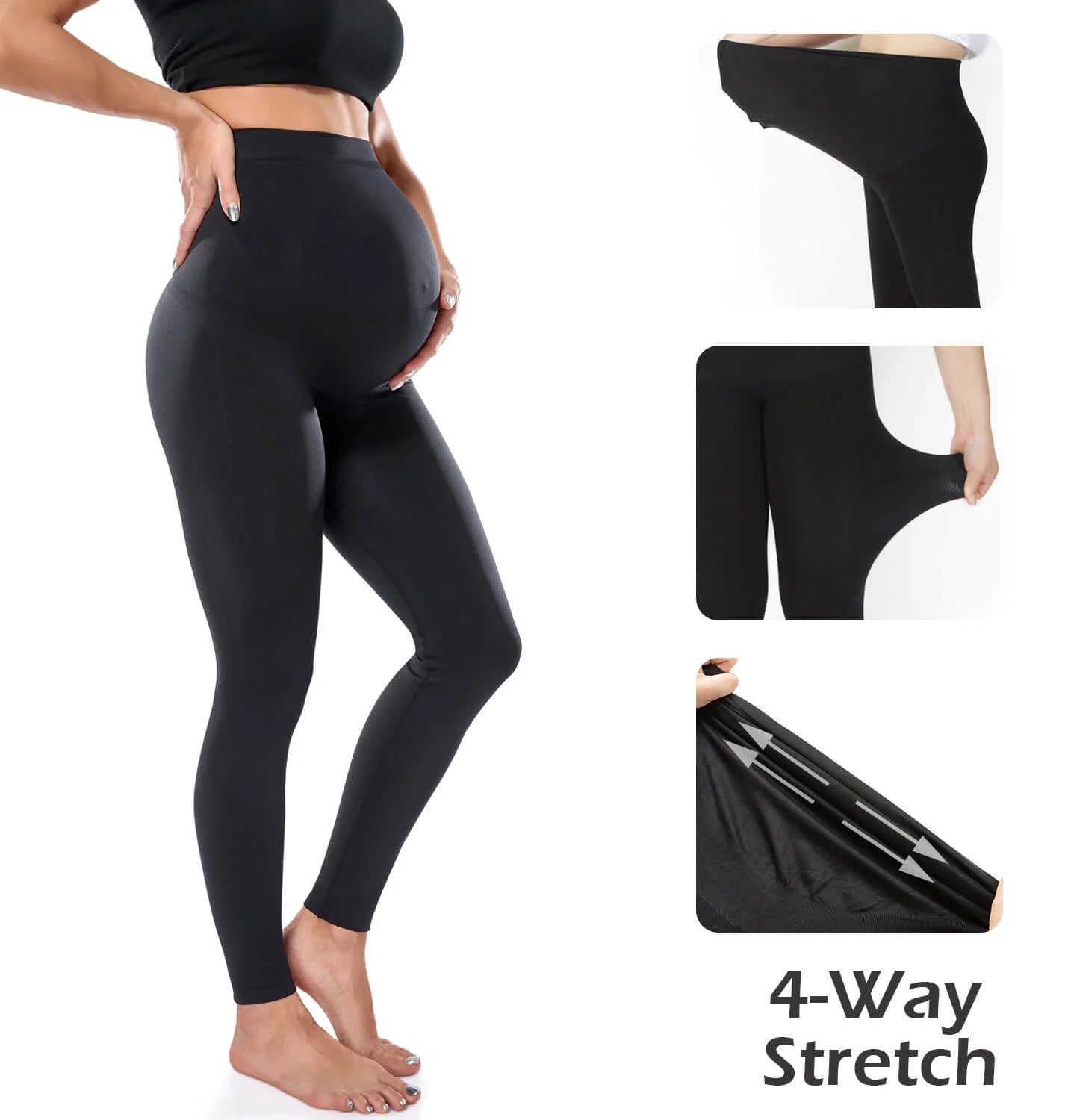 MANIFIQUE Women'S Seamless Maternity Leggings Pregnancy Yoga Pants Active Wear Workout Leggings