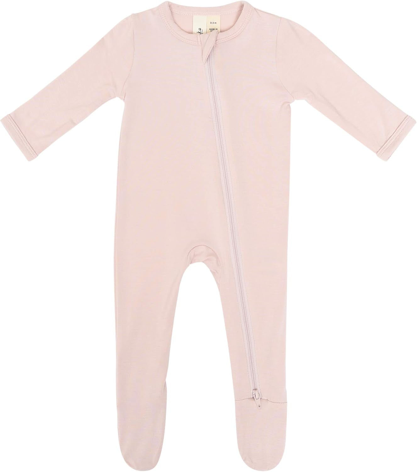 KYTE BABY Unisex Zipper Closure Footies, Rayon Made from Bamboo, 0-24 Months