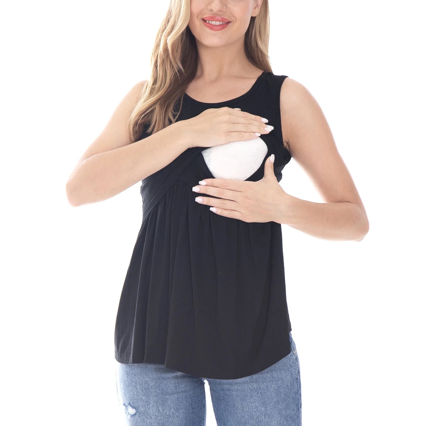 Bearsland Female Sleeveless Maternity Tank Tops Breastfeeding Nursing Clothes